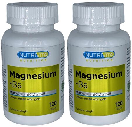 Magnesium Vitamin B6 Vitamini 2x120 Tablet Magnezyum