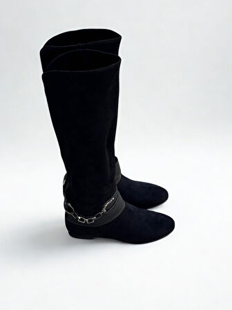 Kadın Nubuk Toka Detaylı Çizme(Dar Kalıp 1 Beden Büyük Alınız)