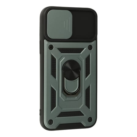 Apple iPhone 13 Pro Max Kılıf Pars Lens Yüzüklü Silikon - Yeşil