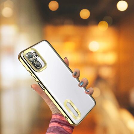 XİAOMİ REDMİ NOTE 10 5G YANLARI RENKLİ LENS KORUMALI LOGO GÖSTEREN TLP MEGA KILIF