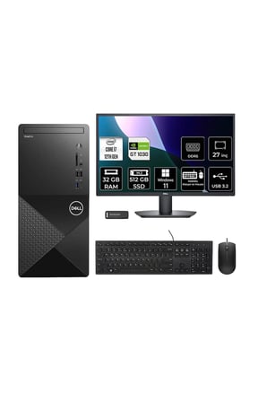 Vostro 3030MT i7 12700 32GB 512GB SSD GT1030/4GB W11H Masaüstü Bilgisayar + 27" Monitör