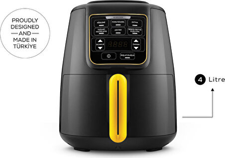 Karaca Air Pro Cook Köz XL Airfryer Fritöz Black Gold 4 Kişilik