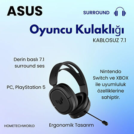Asus  H1 7.1 Surround Kablosuz Kulak Üstü Kulaklık