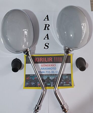 ARARO CAPPUCİNO 125 CC - 50 CC AYNA TAKIMI GRİ RENK (NARDO GRİ )- ARASMOTO