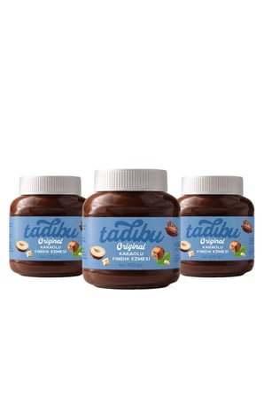 TADIBU Kakaolu Fındık Ezmesi 330g x 3 Adet – %35 Yoğun Fındık Oranı, Katkısız, Sürülebilir Fındık Çikolatası