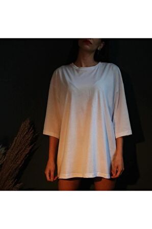 Kadın Beyaz Oversize T-shirt