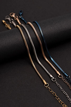 Erkek Çelik Bileklik - Altın Kaplama Sarp Model Erkek Bileklik