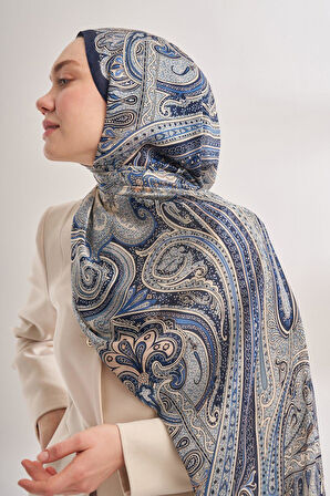 ARMANDA ETHNIC VUAL ŞAL - LACİVERT - 4456-22