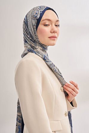 ARMANDA ETHNIC VUAL ŞAL - LACİVERT - 4456-22