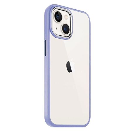 Smcase iPhone 14 Kılıf Renkli Bumper Hybrid Krom Silikon
