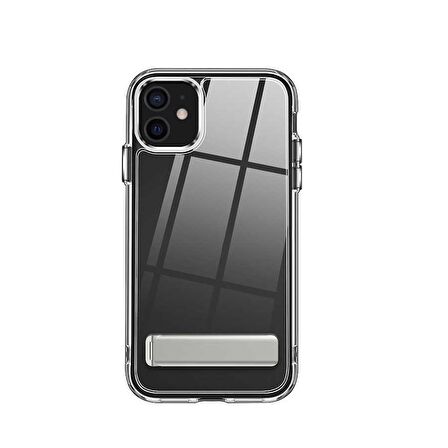 Smcase iPhone 12 Kılıf Hibrid Lstand Kapak Silikon