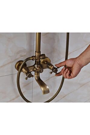 Banyo Bataryası Duş Seti Antik Sepetli Model Yeni Ürün 5 Yıl Garantili