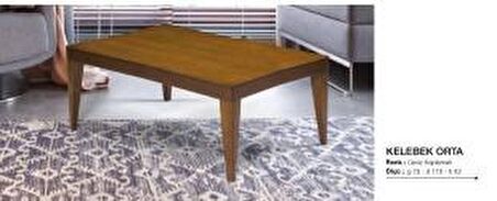Bengi Orta sehpa OSM KELEBEK MODEL Parlak Ceviz Kayın İnce torna RETRO ayak  El Yapım