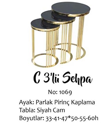 Zigon C Model Brc Metal çelik Gold renk kaplam Düz Siyah Temper cam Kutuda sevk El Yapım 