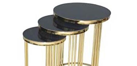 Zigon C Model Brc Metal çelik Gold renk kaplam Düz Siyah Temper cam Kutuda sevk El Yapım 