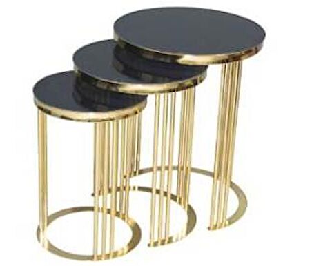 Zigon C Model Brc Metal çelik Gold renk kaplam Düz Siyah Temper cam Kutuda sevk El Yapım 