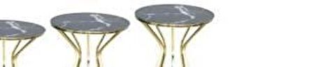 Bengi Brc CADDE Zigon Model Metal transmisyon çelik Gold renk kaplam Siyah mermer Temper cam  El Yapım