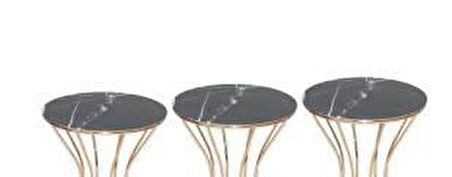 Bengi Brc KUM SAATİ ZİGON SİYAH Model Mermer Desen Metal Çelik ROSE Renk Kaplama  El Yapım