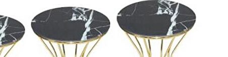 Brc KUM SAATİ ZİGON SİYAH Mermer Desen Metal transmisyon Çelik GOLD Renk Kaplama El Yapım
