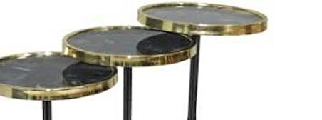 Zigon Brc Küpe Model Sehpa Metal Bakır Gold renk 3 ayak Kırılmaz cam tabla El Yapım