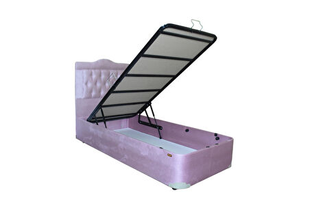 Baza-Başlık 13430 TAY TÜY PEMBE  Kumaş MODEL Kapitone başlık Metal 90*190 El Yapım
