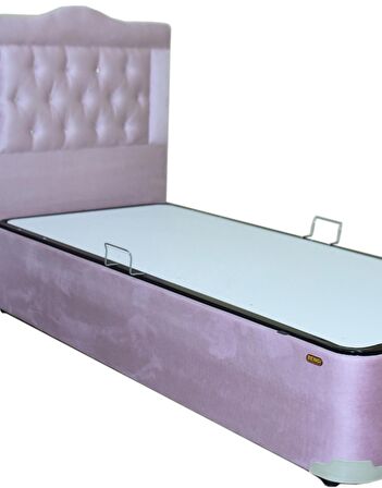 Baza-Başlık 13430 TAY TÜY PEMBE  Kumaş MODEL Kapitone başlık Metal 90*190 El Yapım