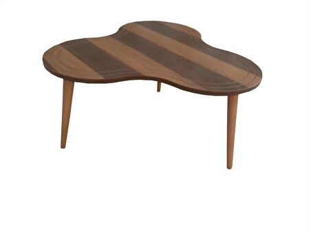 Orta Sehpa ve Zigon PAPATYA Model Ceviz Kaplam Kayın torna Retro Ayak Mdf tabla El yapım