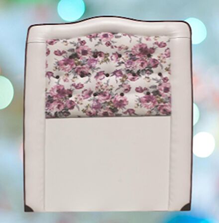 Başlık ALC KARDELEN Model 90 Cm Kapitone Baby Face Pembe Çiçekli Kumaş Döşeme El Yapım 