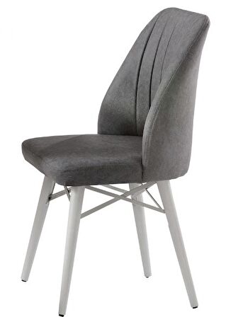 Masa-Sandalye COSMOS ALT913 Model Açıl Motif Pervaz Tabla Kayın RETRO Parlak Beyaz ayak El Yapım