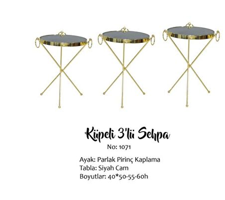 Bengi Zigon Brc Küpe Model Metal Transmisyon çelik Gold renk kaplama Düz siyah Temper cam  El Yapımı