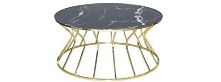 Bengi Brc CADDE Orta Sehpa Model 1053 Siyah Mermer Temper Cam Metal transmisyon GOLD renk Kaplama El Yapım