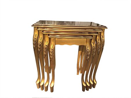 Zigon Lükens ASLAN Model Parlak GOLD renk Kayın Torna Oyma Ayak El Yapımı