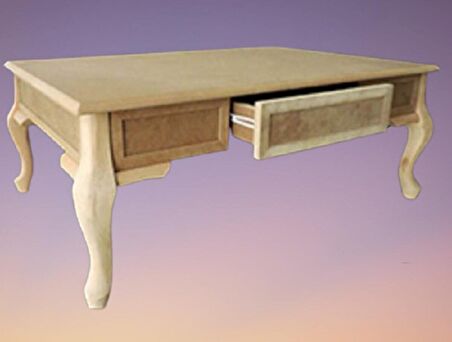 Bengi Orta Sehpa ÇEKMECELİ Model Kayın torna Lükens Aslan ayak ve kaplama HAM Natüre Kutuda sevk El Yapım