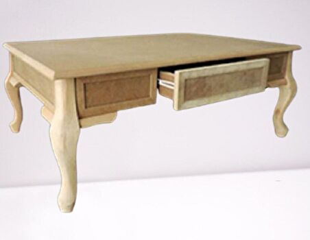 Bengi Orta Sehpa ÇEKMECELİ Model Kayın torna Lükens Aslan ayak ve kaplama HAM Natüre Kutuda sevk El Yapım