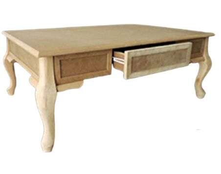 Bengi Orta Sehpa ÇEKMECELİ Model Kayın torna Lükens Aslan ayak ve kaplama HAM Natüre Kutuda sevk El Yapım