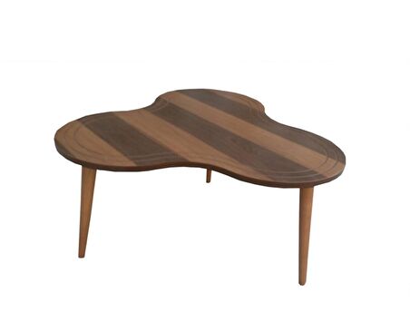Bengi Orta Sehpa -Zigon PAPATYA Model Ceviz Kaplama Kayın torna Retro Ayak Mdf tabla El Yapım