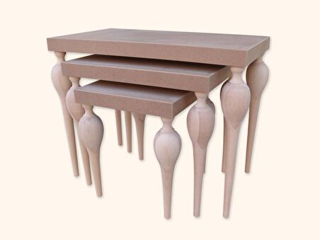 Zigon ILGZ 18086 TOMBUL Model Kayın Klasik Balon Ayak Model MDF tabla HAM El yapı