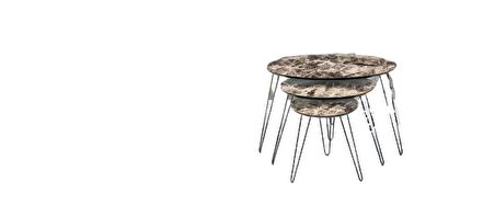 Zigon OSM 18245 Elips Klasik Model Metal V ayak Ahşap tabla  Kutu sevk El Yapım