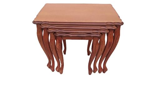 Zigon ST 18465 klasik Model Sehpa Kayın Aslan Oyma ayak Parlak Ceviz Lake El yapı