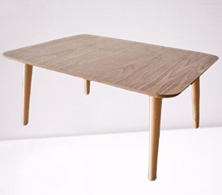 Bengi Orta Sehpa TORNA RETRO Model Ahşap Kayın Ayak MDF HAM Soft çizgi Tabla  Kutuda sevk El Yapım