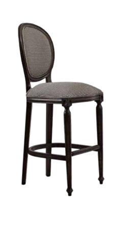 Bengi Sandalye Zus273 OVAL Model Ahşap Kayın İskelet Desenli Şönil Kumaş BAR MUTFAK Tip VİNTAGE El Yapım