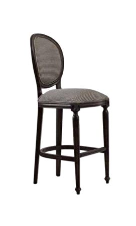 Bengi Sandalye Zus273 OVAL Model Ahşap Kayın İskelet Desenli Şönil Kumaş BAR MUTFAK Tip VİNTAGE El Yapım