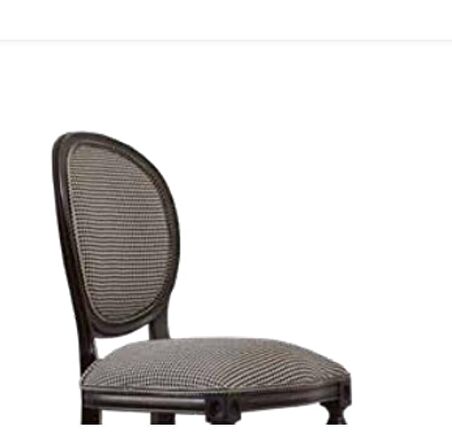 Bengi Sandalye Zus273 OVAL Model Ahşap Kayın İskelet Desenli Şönil Kumaş BAR MUTFAK Tip VİNTAGE El Yapım
