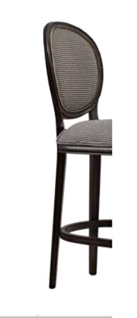 Bengi Sandalye Zus273 OVAL Model Ahşap Kayın İskelet Desenli Şönil Kumaş BAR MUTFAK Tip VİNTAGE El Yapım