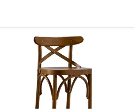 Bengi Sandalye Zus279 ÇAPRAZ Model Yüksek CAFE/MUTFAK Ahşap Kayın İskelet Oval Çıta Ceviz Boya El Yapım