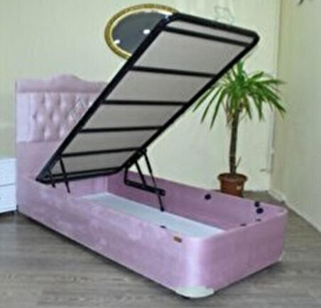 Bengi Ticaret Tek Kişilik Pembe Baza + Başlık 120 x 200 cm