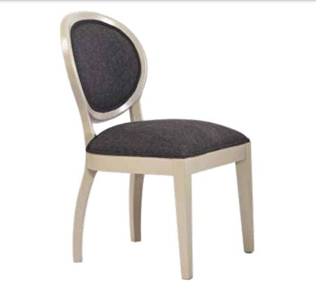 Sandalye 19760 ST Zus023 MADALYON Model Kayın Ayak Örgü Kırçıl Kumaş El yapım