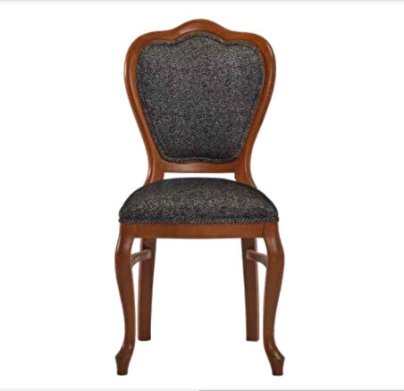 Sandalye 19764 Zus027 Oval Sırtlık Model Kayın Aslan Ayak Örgü Kumaş Ceviz ElYapı