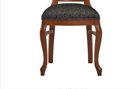 Sandalye 19764 Zus027 Oval Sırtlık Model Kayın Aslan Ayak Örgü Kumaş Ceviz ElYapı