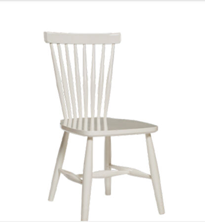 Sandalye 198773 Zus2189 Çıtalı Oval Sırtlık Model Kayın Ayak Beyaz Boya El Yapım